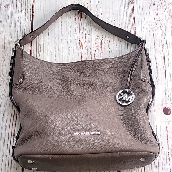 MICHAEL Michael Kors Taupe Leather Hobo Bag - Picture 9 of 13